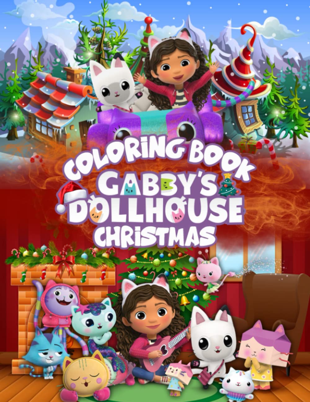 Buy Gabby's Dollhouse Christmas Coloring Book: Premium Illustration ...