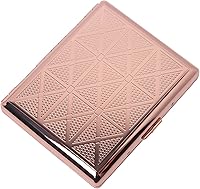 Vista 13 de Caja de cigarrillos de metal vintage clásica/caja de almacenamiento, puede contener 16 piezas de 100 (oro rosa)