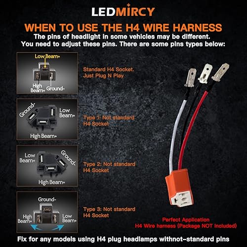 Miniatura 6 de LEDMIRCY 5x7 luces LED H6054 Luz LED 7x6 Luz 2PCS HiBaja luz de haz sellado para camión todoterreno Chevy Ford con H6014 H6052 6054 H5054 H6054LL