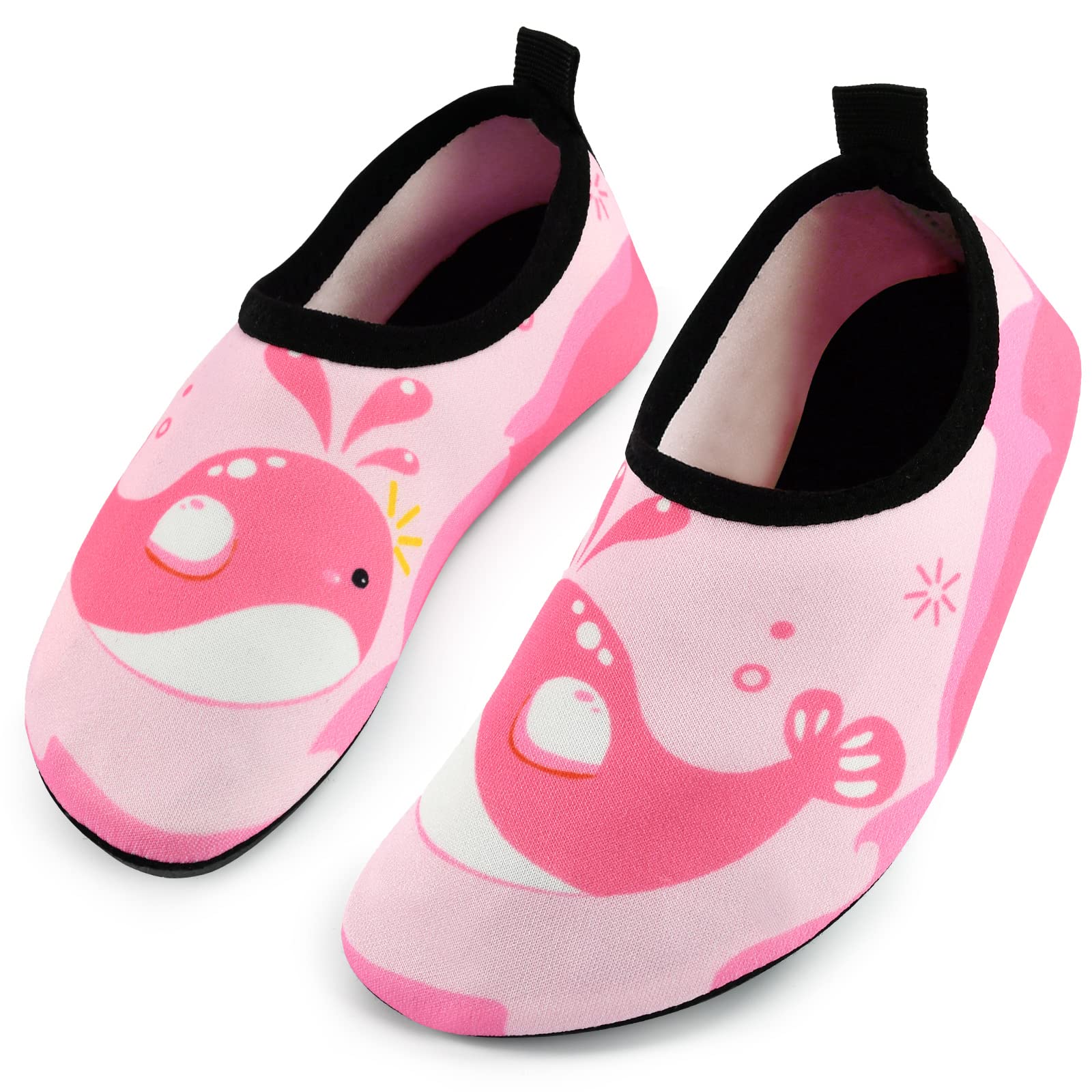 KATELUO Escarpines Niño, Antideslizantes Calcetines Piscina Niña Natacion Barefoot Zapatos Agua Saguaro Bebe para Parque Acuático Playa Piscina Cuarto de Baño