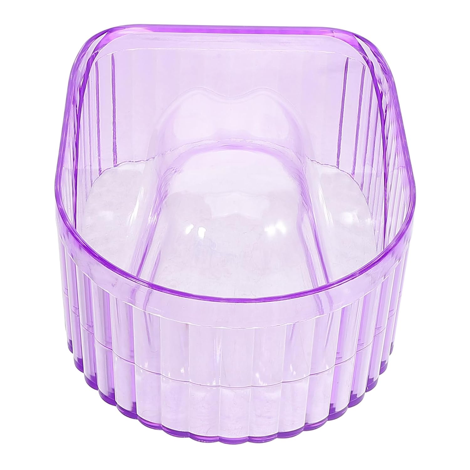 Purple Plastic Manicure Soak Bowl for Nail Cleaning and Cuticle Softening