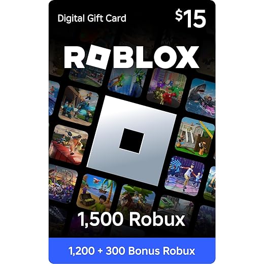Roblox Digital Gift Code for 1,200 Robux [Redeem Worldwide - Includes Exclusive Virtual Item] [Online Game Code]