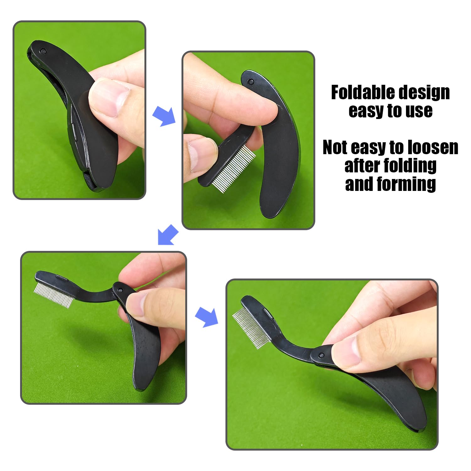 1 Peigne À Cils Et 1 Brosse À Cils, Peigne À Cils Portable Pliable, Séparateur De Cils, Applicateur De Crème Pour Sourcils, Outils De Beauté.