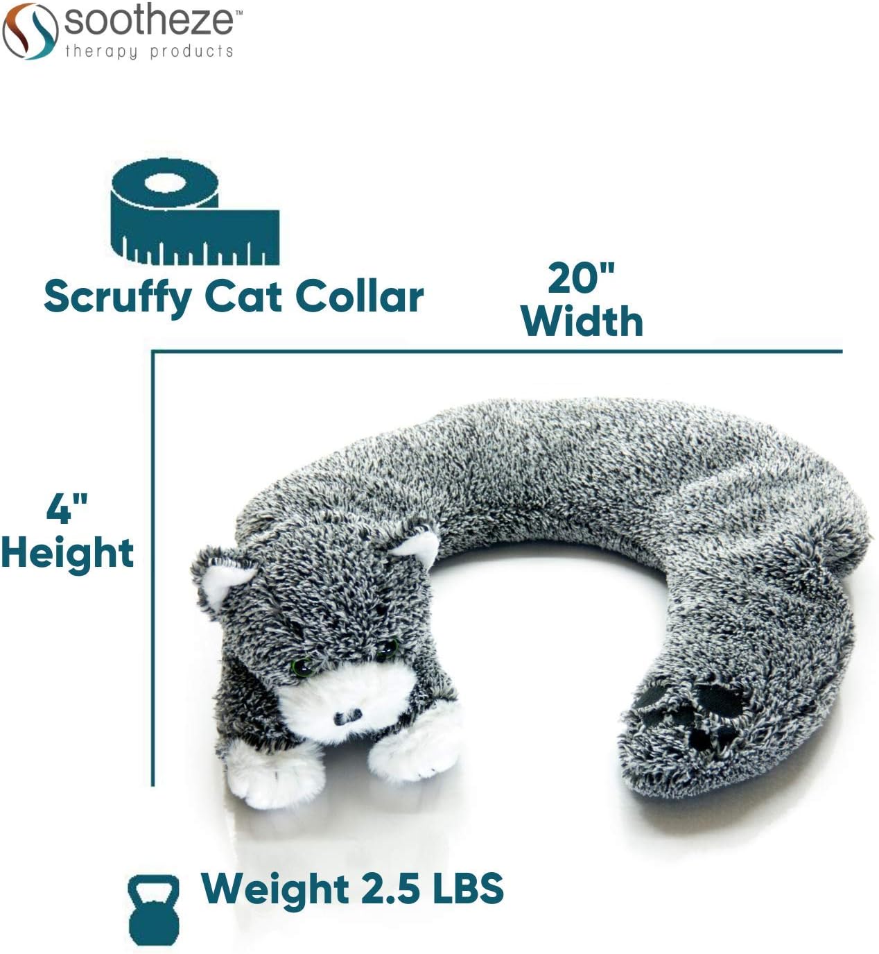 Black Friday Clearance Sootheze Scruffy Cat Collar Neck Wrap – Aromatherapy Scented Stuffed Animal Microwavable Heat and Cool Therapy (CAT) 60% Off Discount Sootheze Scruffy Cat Collar Neck Wrap – Aromatherapy Scented Stuffed Animal Microwavable Heat and Cool Therapy (CAT)