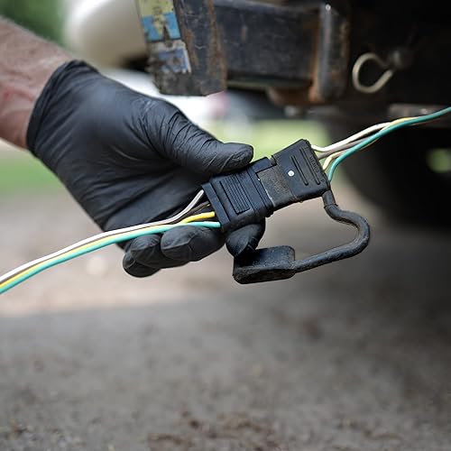 Miniatura 6 de ABN Extensión de cable para remolque, 4 pies, enchufe plano de 4 pines de 4 vías de calibre 20 - Extensor de arnés de cableado de remolque de luz de