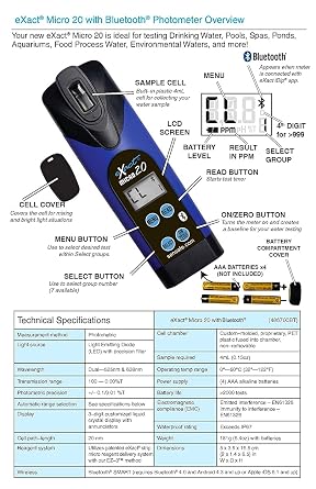Industrial Test Systems Exact 486700-BT Micro 20 Photometer with SMART Bluetooth