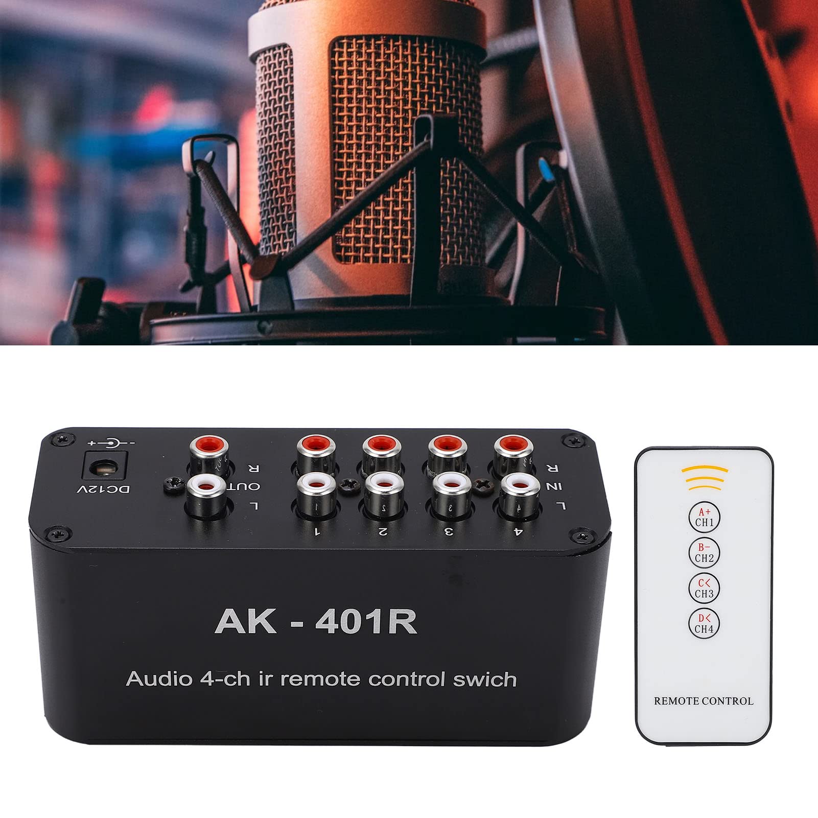 Selector de Audio 1 en 4, Divisor de señal de Salida para Cine en casa,