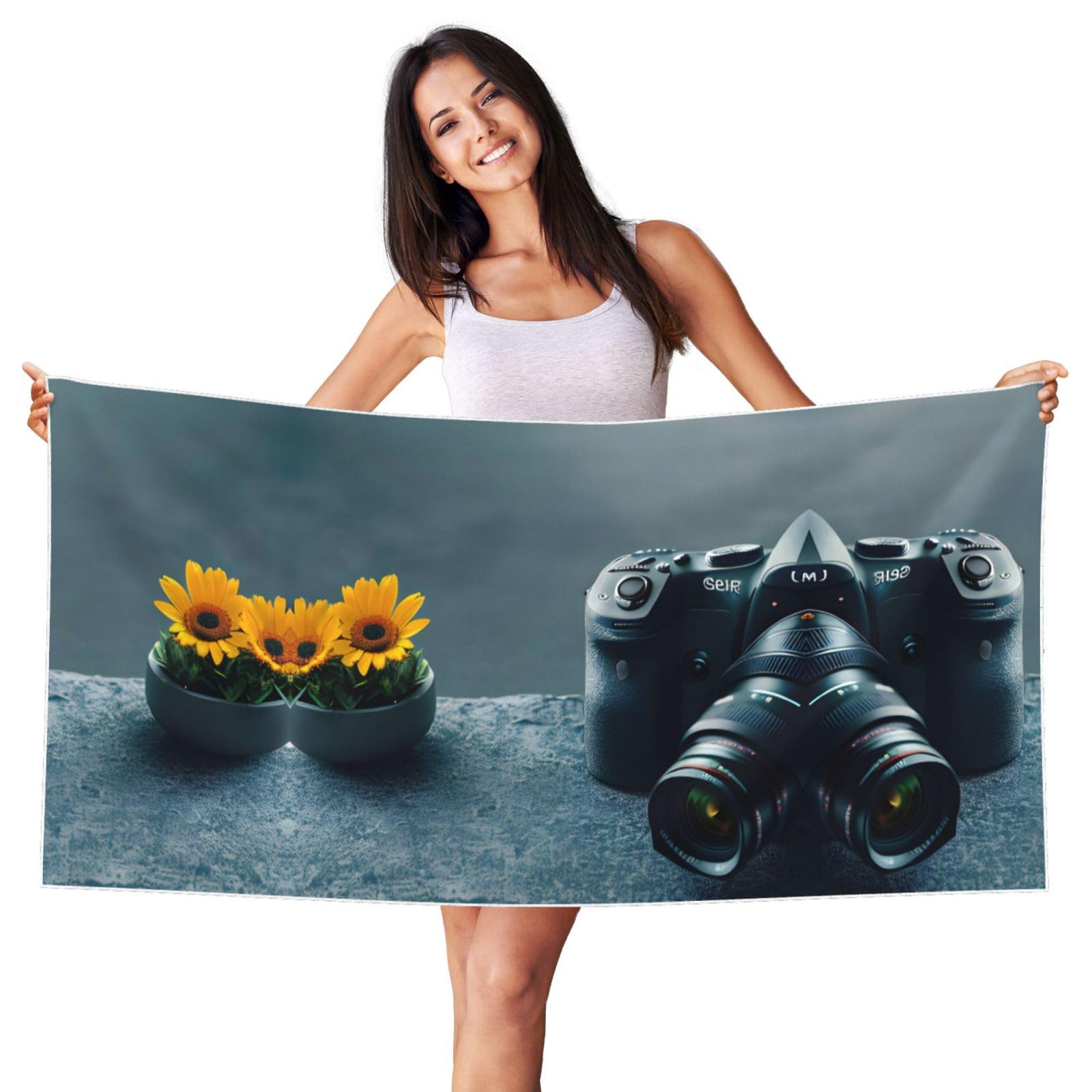 3D Graphics - Asciugamani da spiaggia, assorbenti, da piscina, da bagno, leggeri, morbidi, da viaggio