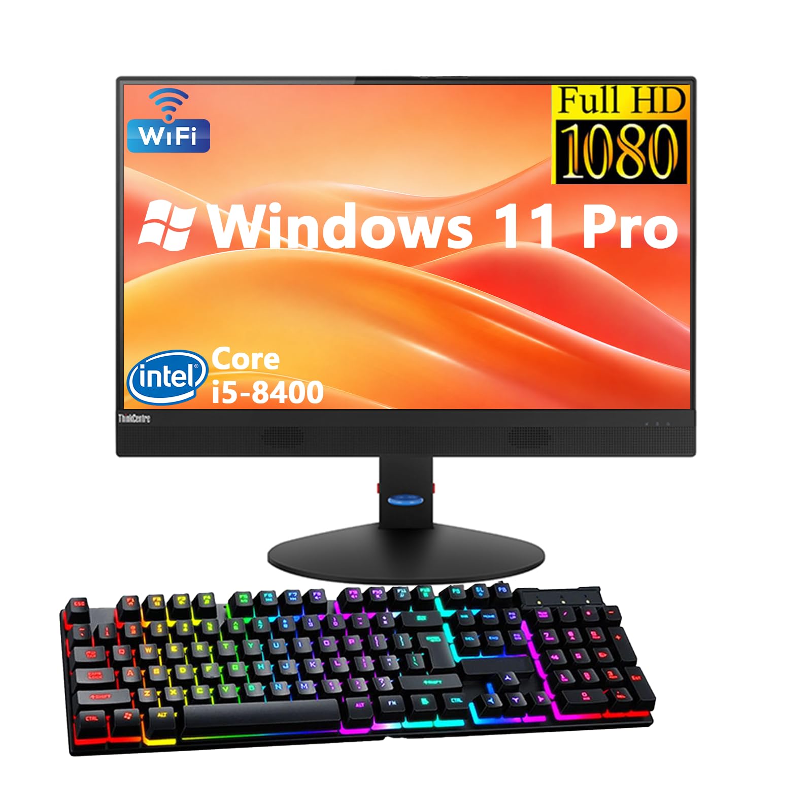 レノボ ThinkCentre M820z 23.8インチ i5-8400 8G Lenovo ThinkCentre M820Z All-in-One Desktop, 21.5