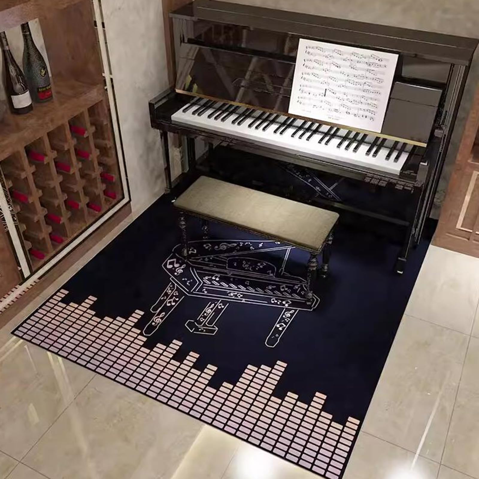 Tapis De Piano Pour Toilette – Clavier Musical électronique 60x48 Cm – S'éteint Automatiquement – Piles AA (non Incluses)