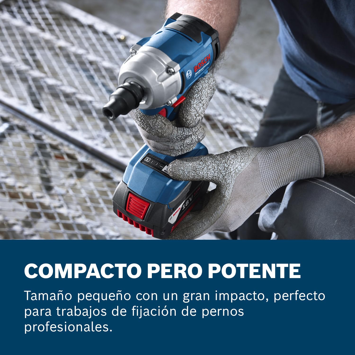 Bosch Professional 18V System llave de impacto a batería GDS 18V-350 (kit con 2 baterías de 4,0 Ah + GAL 1820, maletín de transporte)