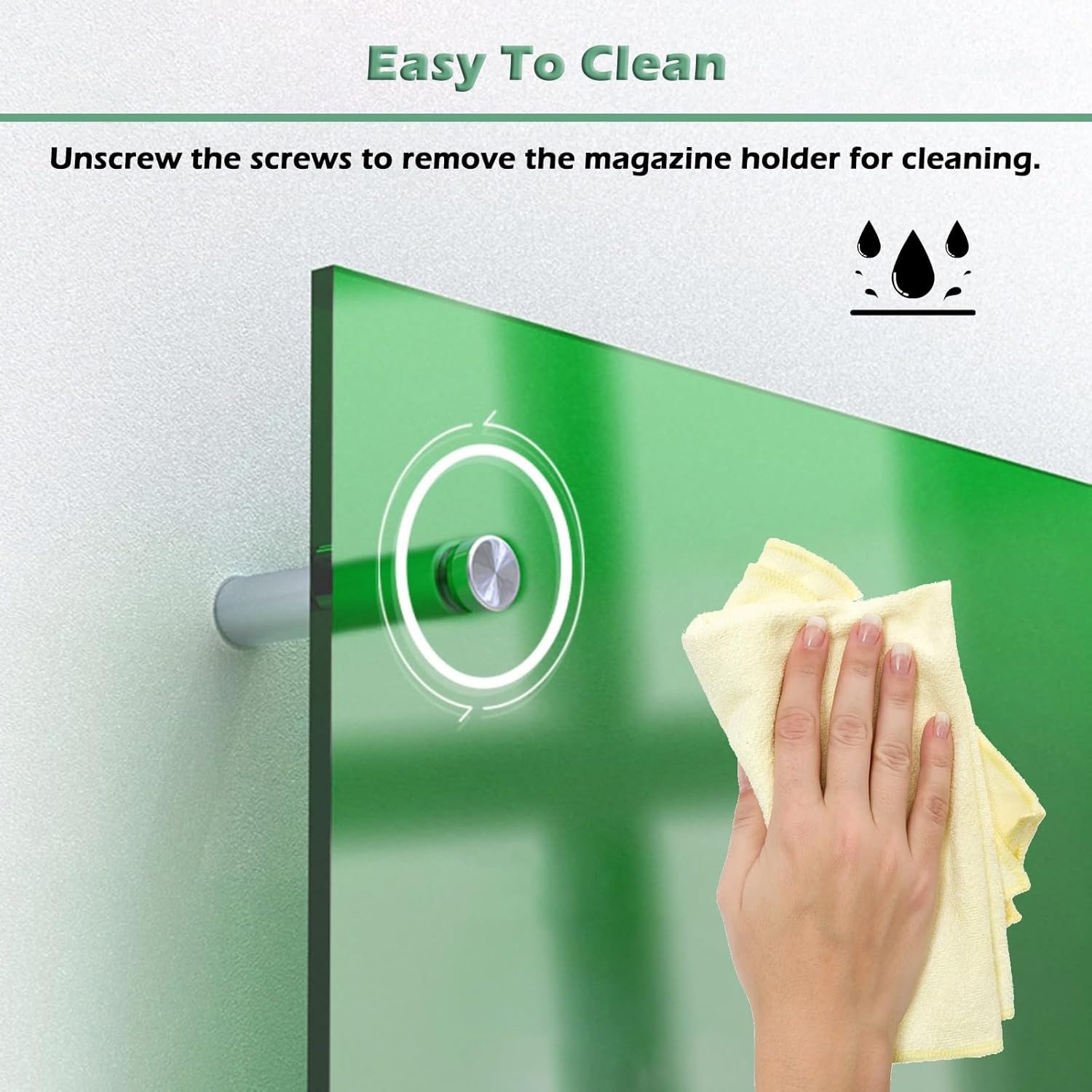 Wall Mounted Acrylic Magazine Rack - Blue Brochure Holder & Book Display Stand for Kids Room, Vinyl Record Organizer, Newspaper Shelf for Paper & Notebook (L120cm/47.2in)