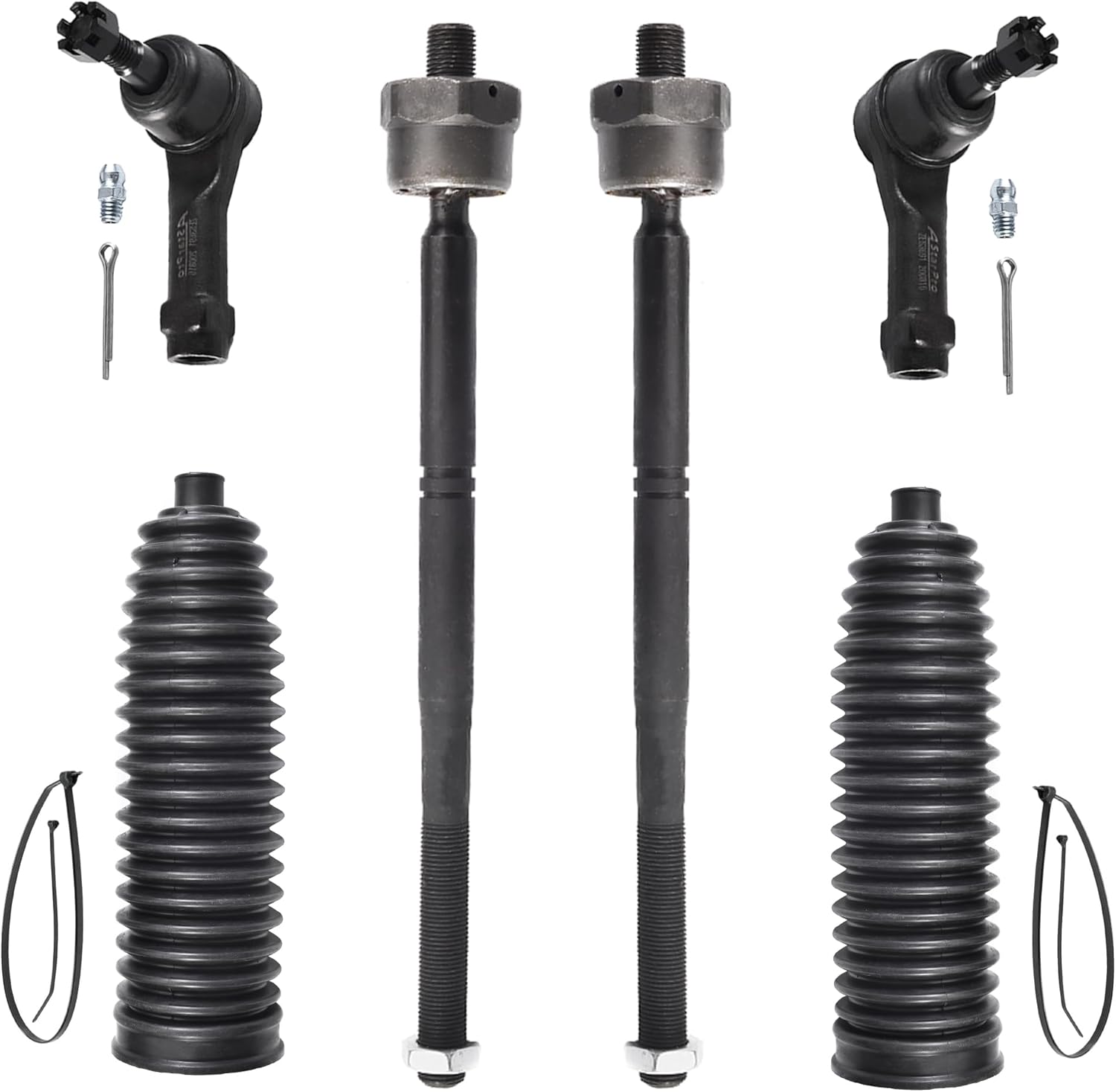 ASTARPRO 2WD 12pcs Front Upper Control Arm and Lower Ball Joint| Sway Bar End Links| Inner and Outer Tie Rod Ends with Boot Compatible with 2004 2005 Ford F-150
