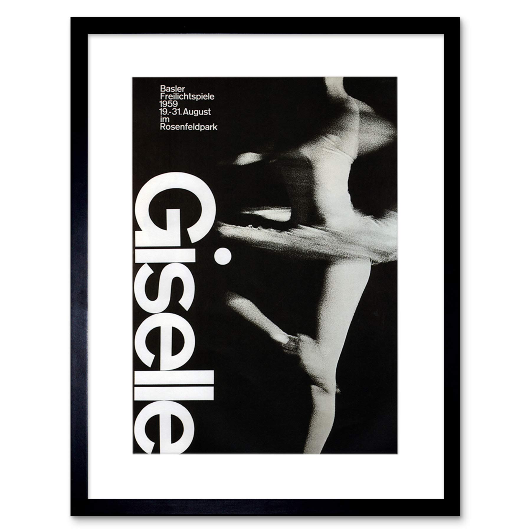 Wee Blue Coo Advert Cultural Ballet Dance Giselle Switzerland Basle Framed Wall Art Print