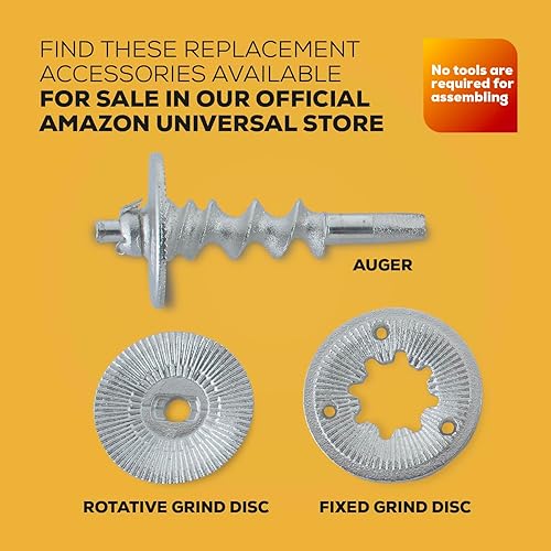 Miniatura 8 de Molinillo de maíz Corona con tolva alta, molino de granos, molinillo manual para maíz, arroz, soja, pimienta, garbanzos, molinillo de trigo de