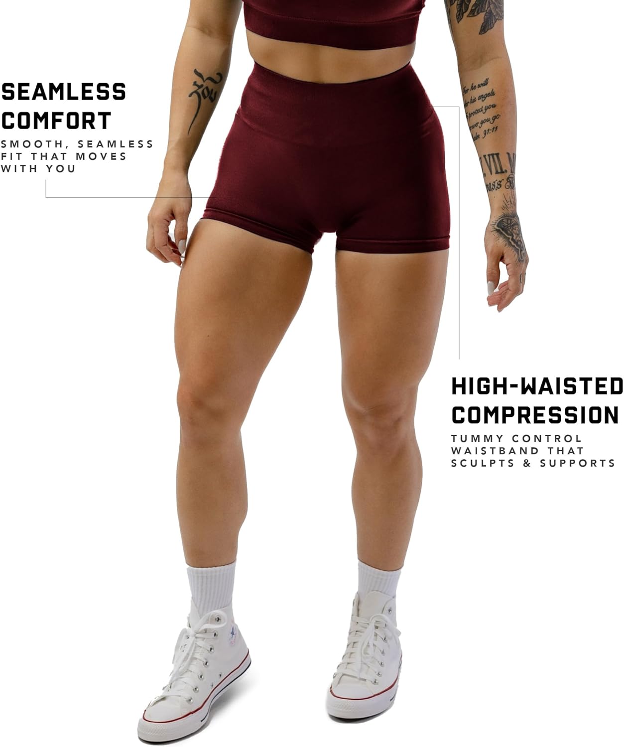 Gymreapers Halo Seamless Shorts for Women - Squat Proof High Waisted Glute Scrunch, Quick Drying Biker, Yoga Running Gym - Image 3