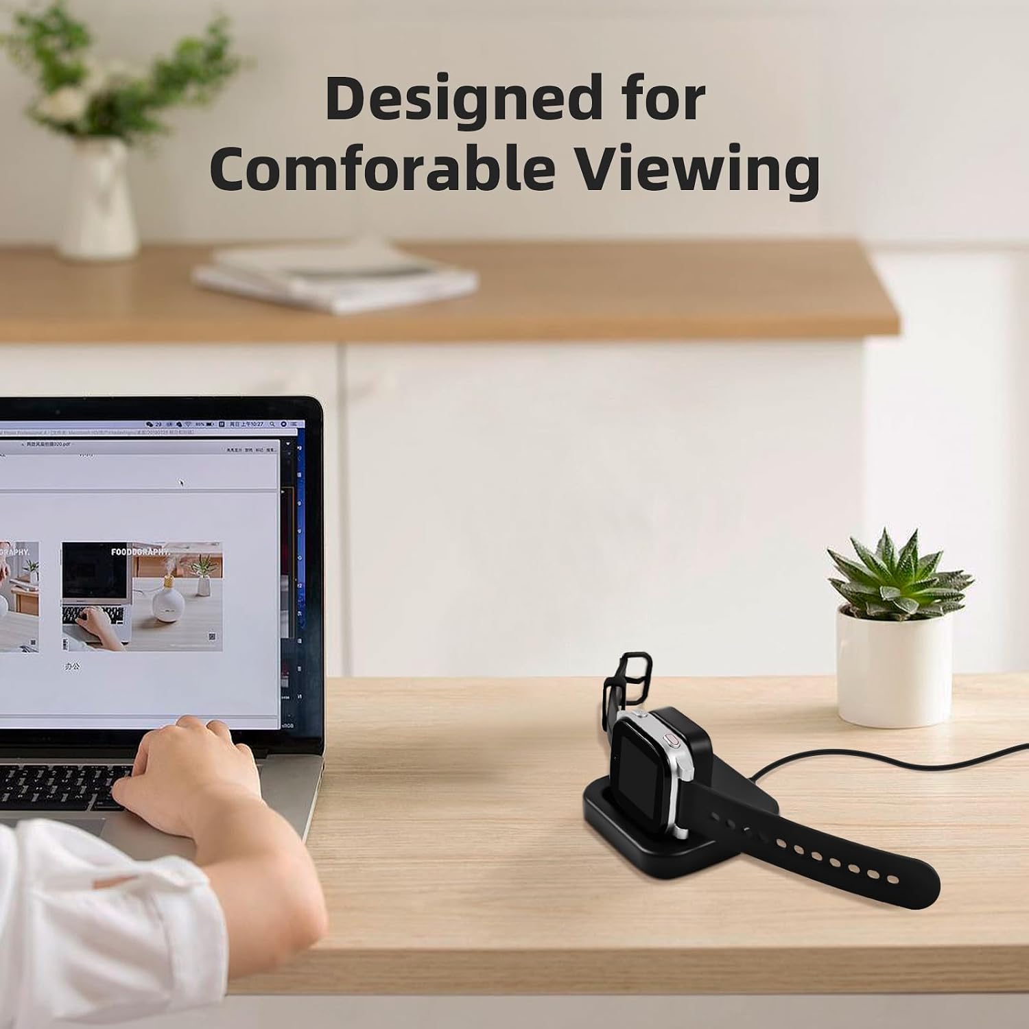 Charger Dock Compatible with AT&T Amigo Jr Watch, Magnetic Charger Stand with Charging Cable, Accessories for Amigo Jr Watch (Black-1)