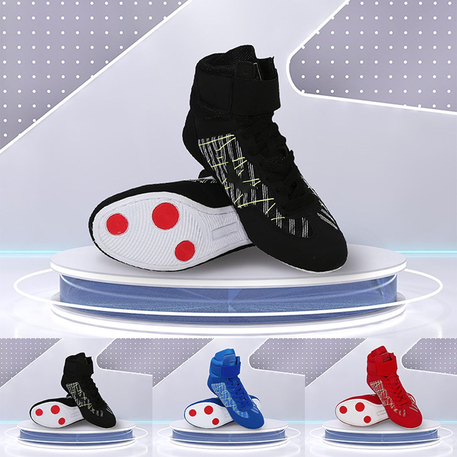 Chaussures de boxe pour enfant 34 - Chaussures de boxe - Chaussures d'entraînement haut de gamme - Bottes longues - Chaussures de boxe - Baskets de compétition - Baskets hautes