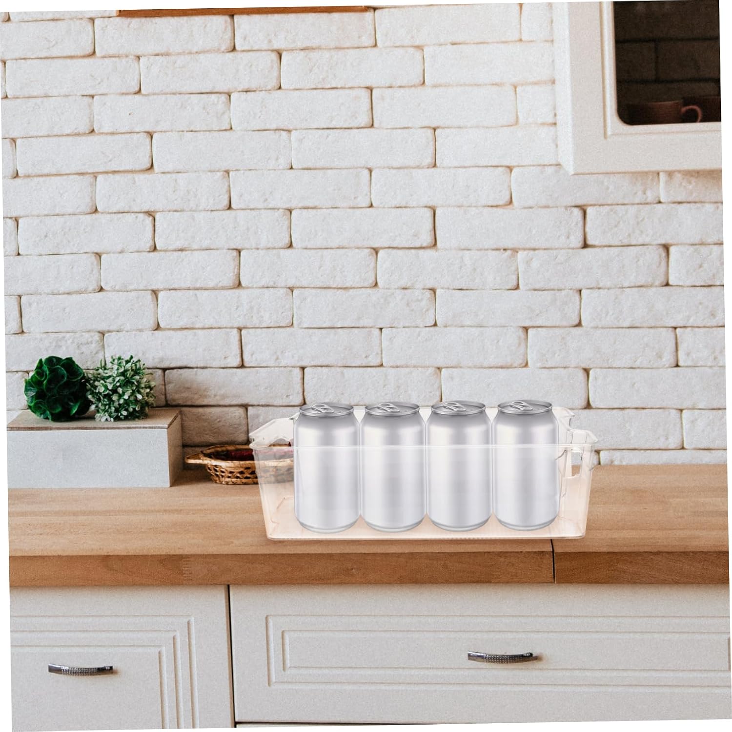 Zerodeko Fridge Can Organizer Beverage Storage Holder for Easy Access and Efficient Space Utilization Refrigerators for Cans Bottles and Drinks