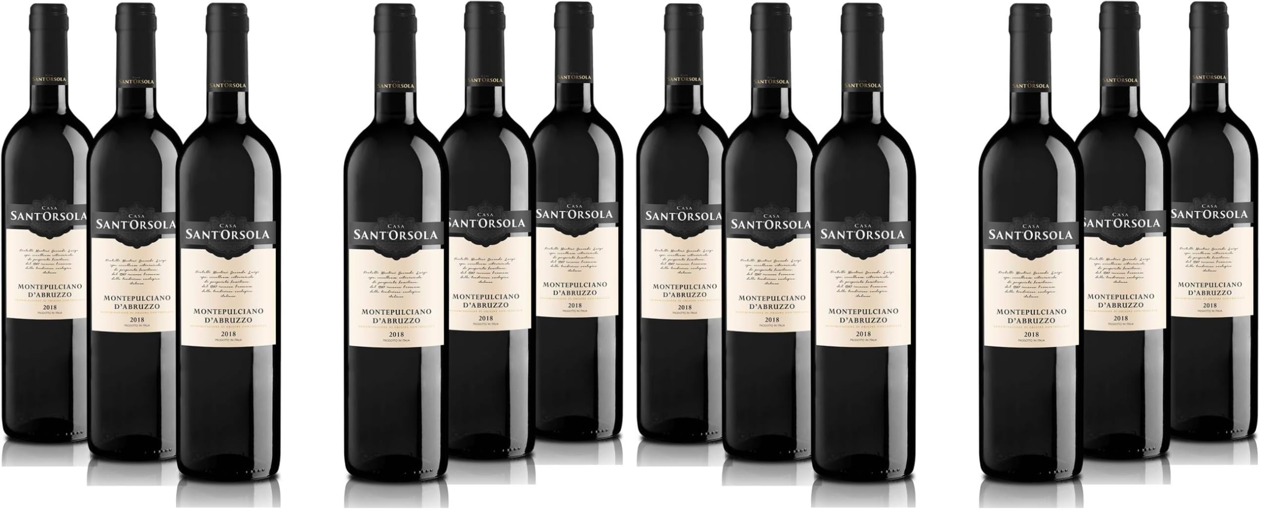 Sant'Orsola Montepulciano DOC Abruzzo -Rotwein - Italien Wein (6 x 0.75 l) (Packung mit 2)