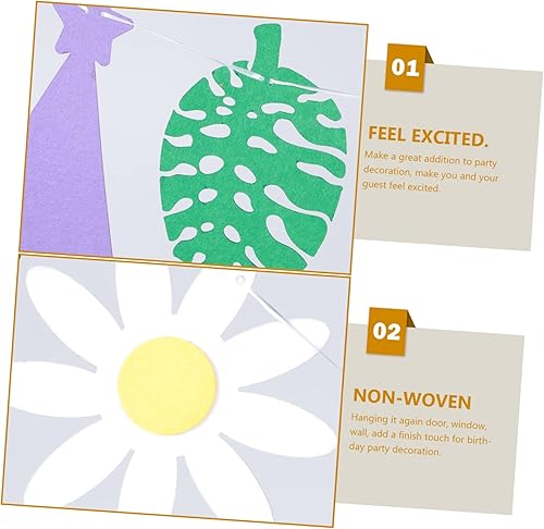 Miniatura 4 de ibasenice 4 Sets Happy Birthday Pull Flag Birthday Decoration Kids Birthday Banner Kids Summer Party Favors Hawaiian Decorations Bunting Garland