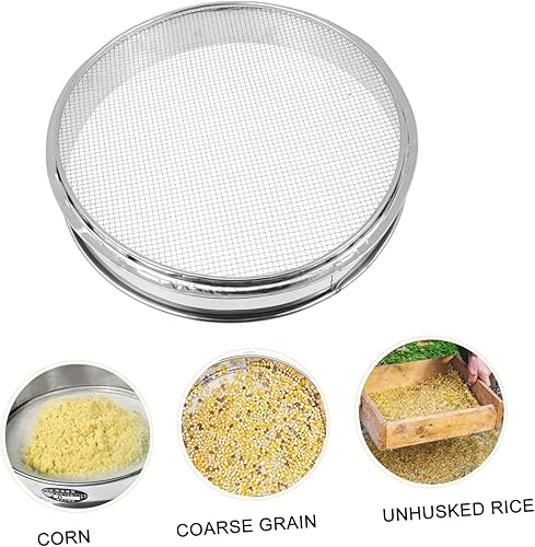 Miniatura 2 de iplusmile Colador de arroz de tamiz de frijoles Filtros de té Colador de acero inoxidable Colador Colador Colador Tamiz de azúcar Tamiz grueso