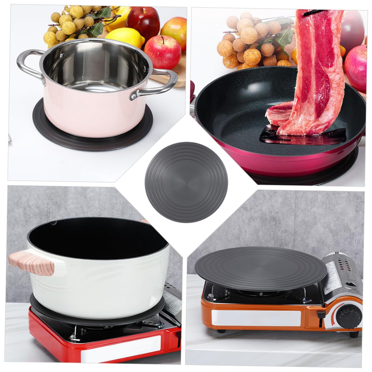 POPETPOP Piastra Diffusore Calore per Gas Protezione Pentola da Bruciature Riduttore Fiamma e Scongelamento Rapido Accessorio per Cucina e