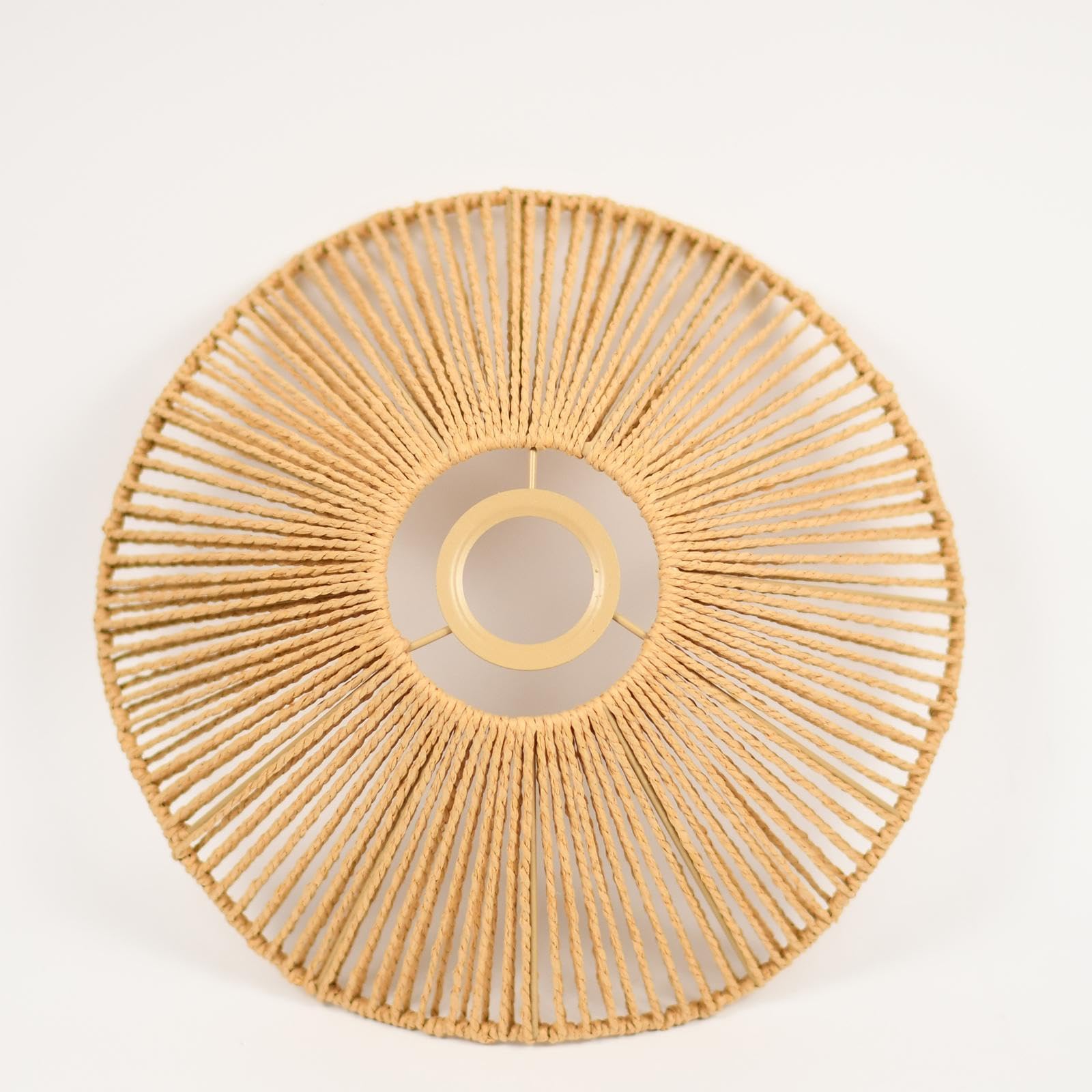 KESOTO Paralume in Corda Intrecciata, Copertura per Lanterna a Soffitto, Paralume per Lampada a Sospensione per Copertura della Lampada a Sospensione, Giallo