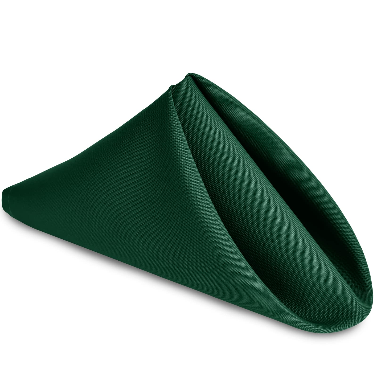 Serviettes en tissu vert chasseur de 50 cm pour des vacances chaleureuses en famille