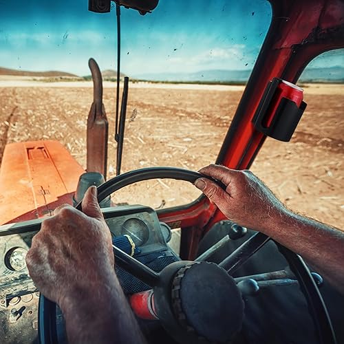 Vista 6 de Honeydak Paquete de 2 portavasos magnéticos resistentes para automóvil, soporte magnético universal para latas, tractor, camión, imán fuerte, se