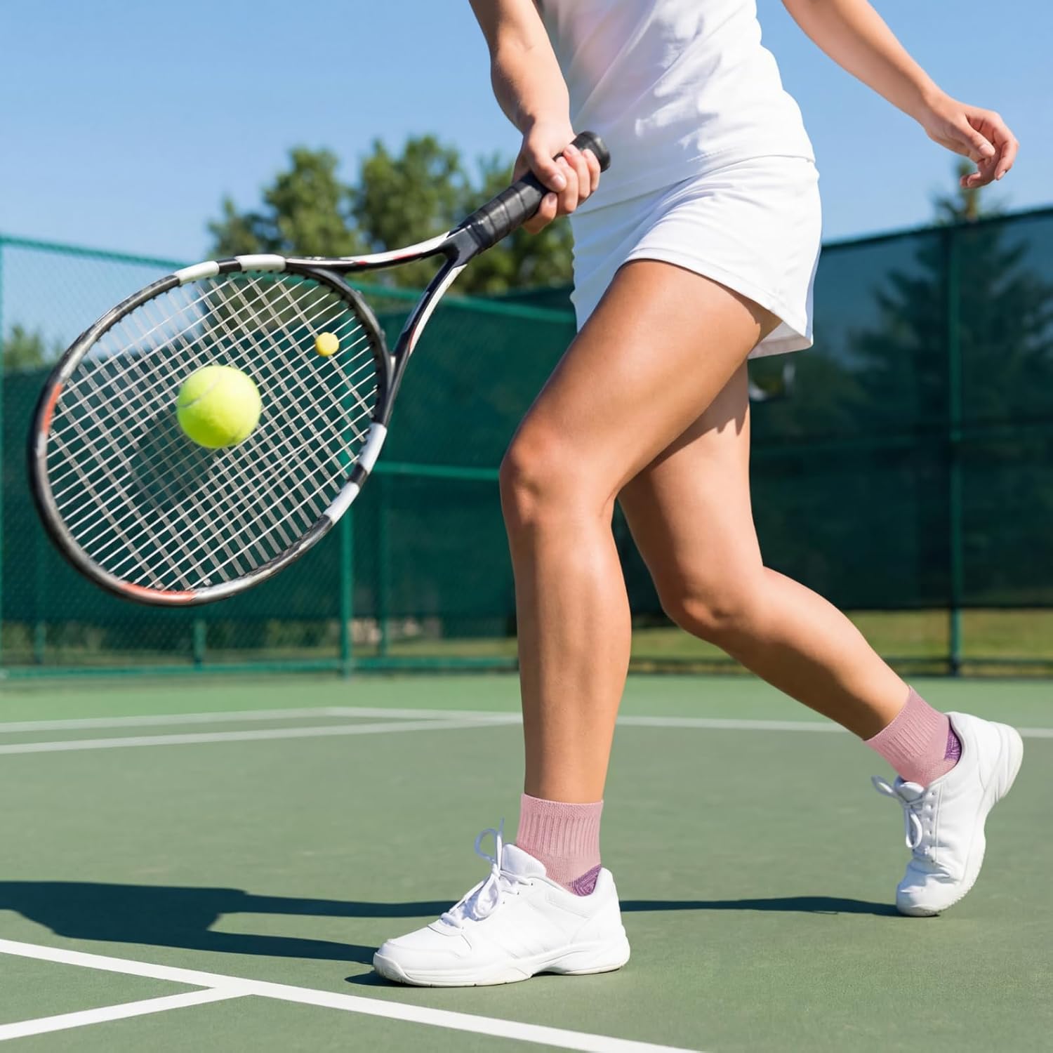 Bencailor 15 Pairs Women Crew Socks Running Cotton Ankle Socks for Women Athletic Hiking Walking Unisex 5-9 - Image 2