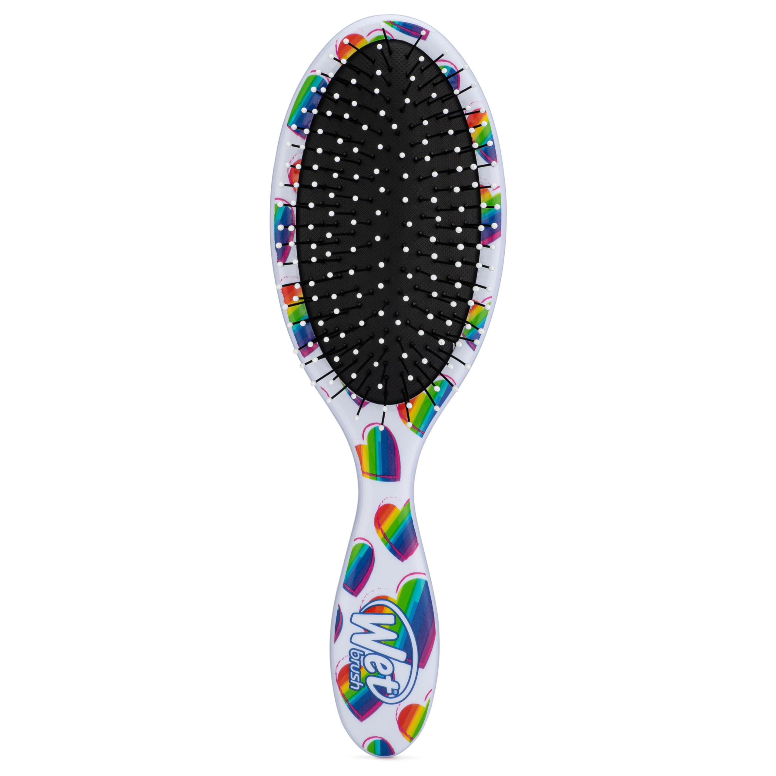 Wet Brush Original Detangler Hair Brush, Rainbow Hearts (Color Me Mine), Ultra-Soft IntelliFlex Bristles