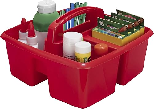 Storex, Contenedor grande, 13 x 11 x 6,38", colores surtidos, caja de 6 unidades (00948E06C), Rojo