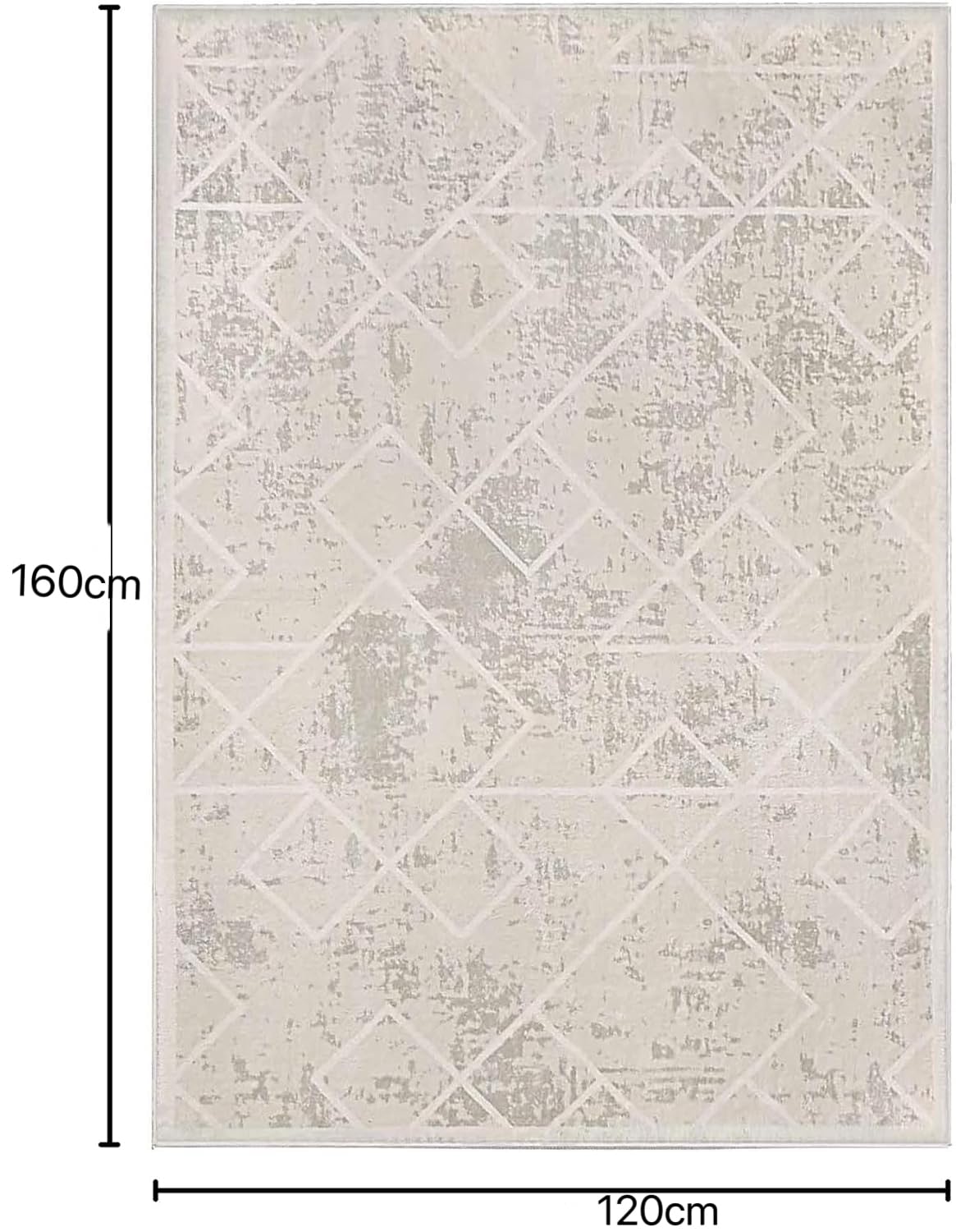 Leesentec Rugs Living Room Bedroom Rug Modern Short Pile Rugs Bohemian Carpet Abstract Geometric Straight Line Pattern Carpets Non-slip Large Rug (Ivory/Green White - Image 2