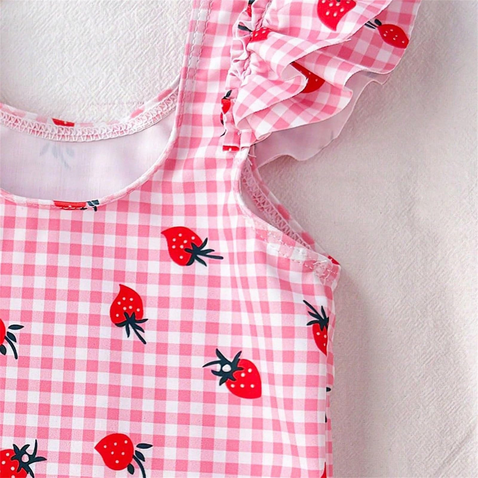 Generisch Bañador triángulo para niña con estampado de flores, bonito tankini, traje de baño para niños pequeños y niños