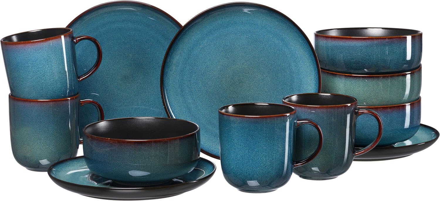 Ritzenhoff & Breker Frühstücksservice Bali | 12-teilig | blau