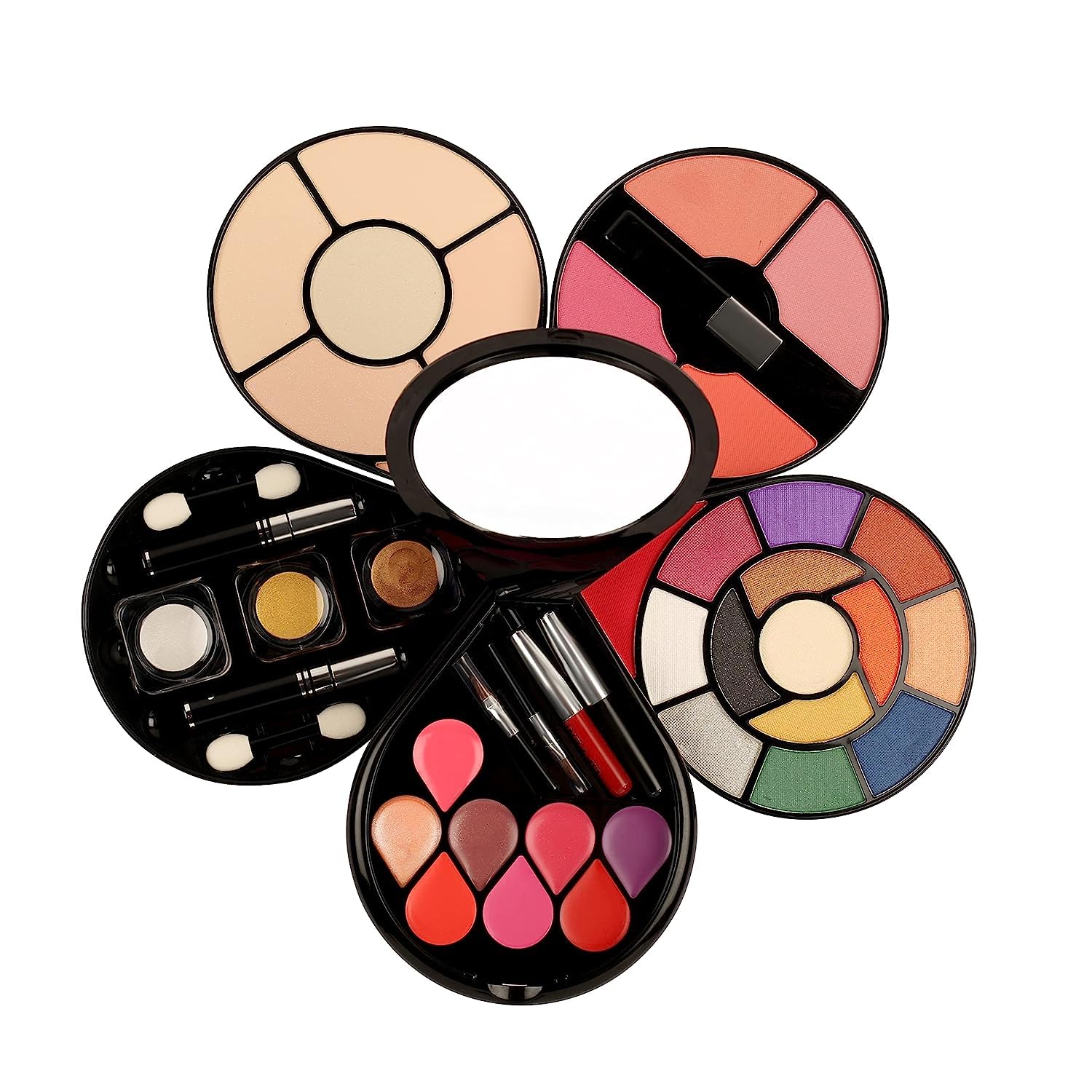 Syfer UC 005 Makeup Kit With Compact, Blusher, Eyeshadow, Lipstick, Eye Pencil and Mascara With Eye Shadow Brushes For Girl & Women, 125g