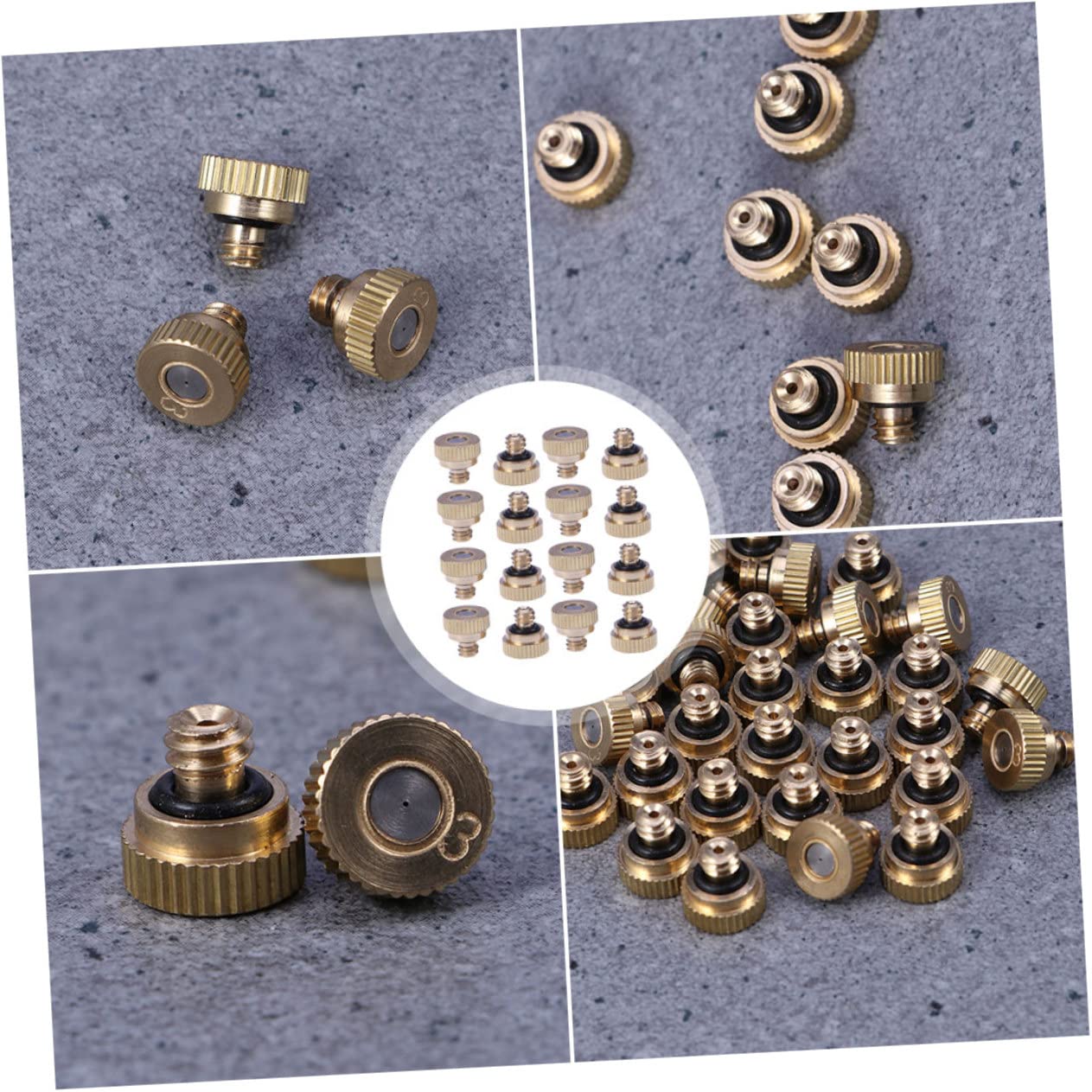Happyyami 50pezzi Ugelli Nebulizzazione Ottone Per Di Raffreddamento Bassa Pressione Per Giardino e Spazi Esterni