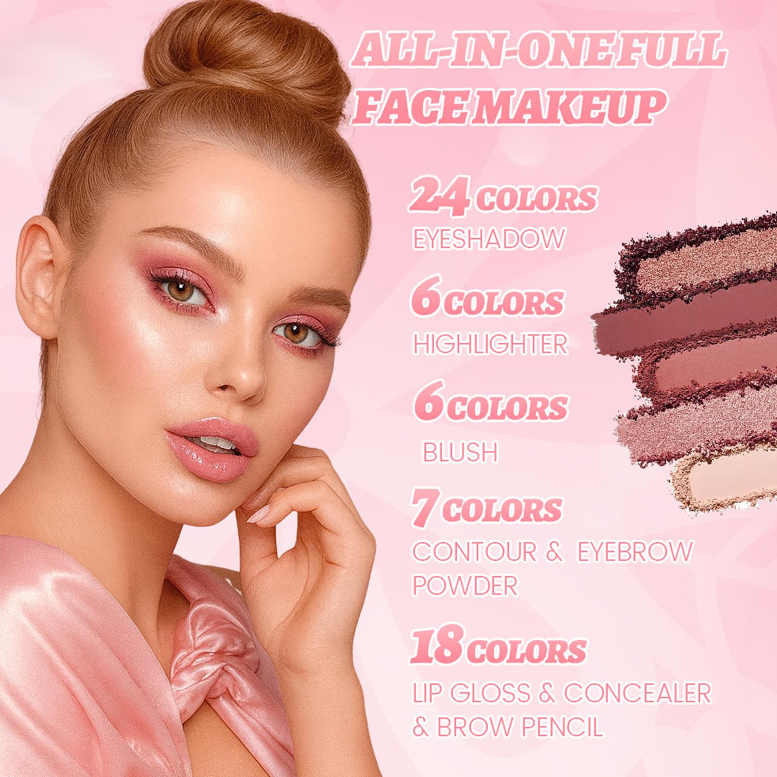 Per Il Trucco Con Glitter Illuminante a 6 Colori | Ombretti Shimmer Con 24 Colori In Stile A Libro per Donne e Ragazze, Ideale per Viaggi, Feste, Uso Quotidiano e Palco