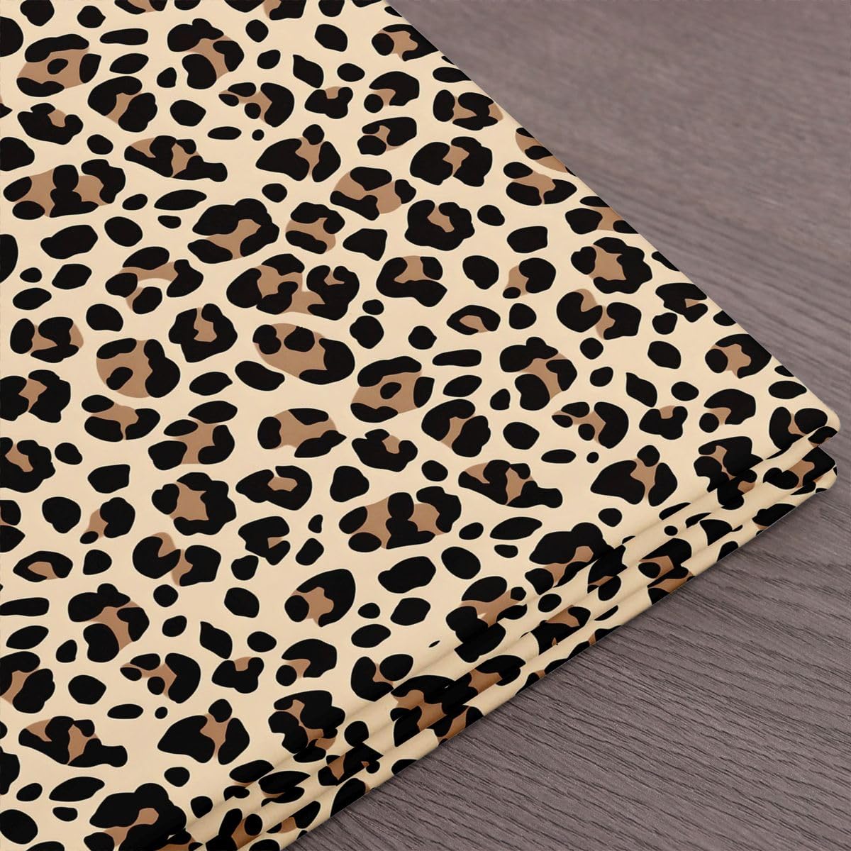 Homewish Tan Luxury Leopard Fabric by The Yard Dzikie Zwierzę Gepard Nadruk Flanelowa Tkanina Safari Cheetah Drukowana Tkanina Tapicerka, Nierozciągliwa Motyw Dzikich Zwierząt Miękkie Tkaniny