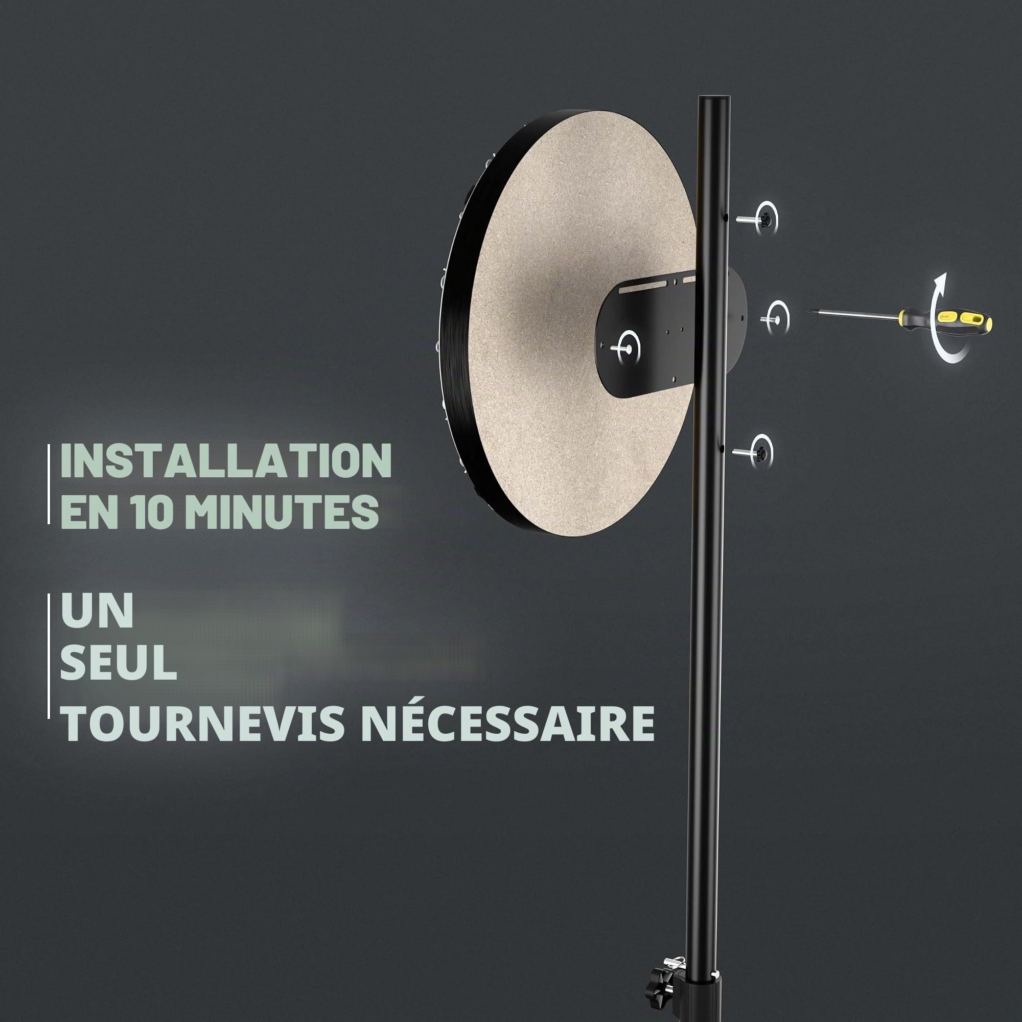 KOTO - Support Quadpod Multi pour Cibles Fléchettes Sisal & Électroniques