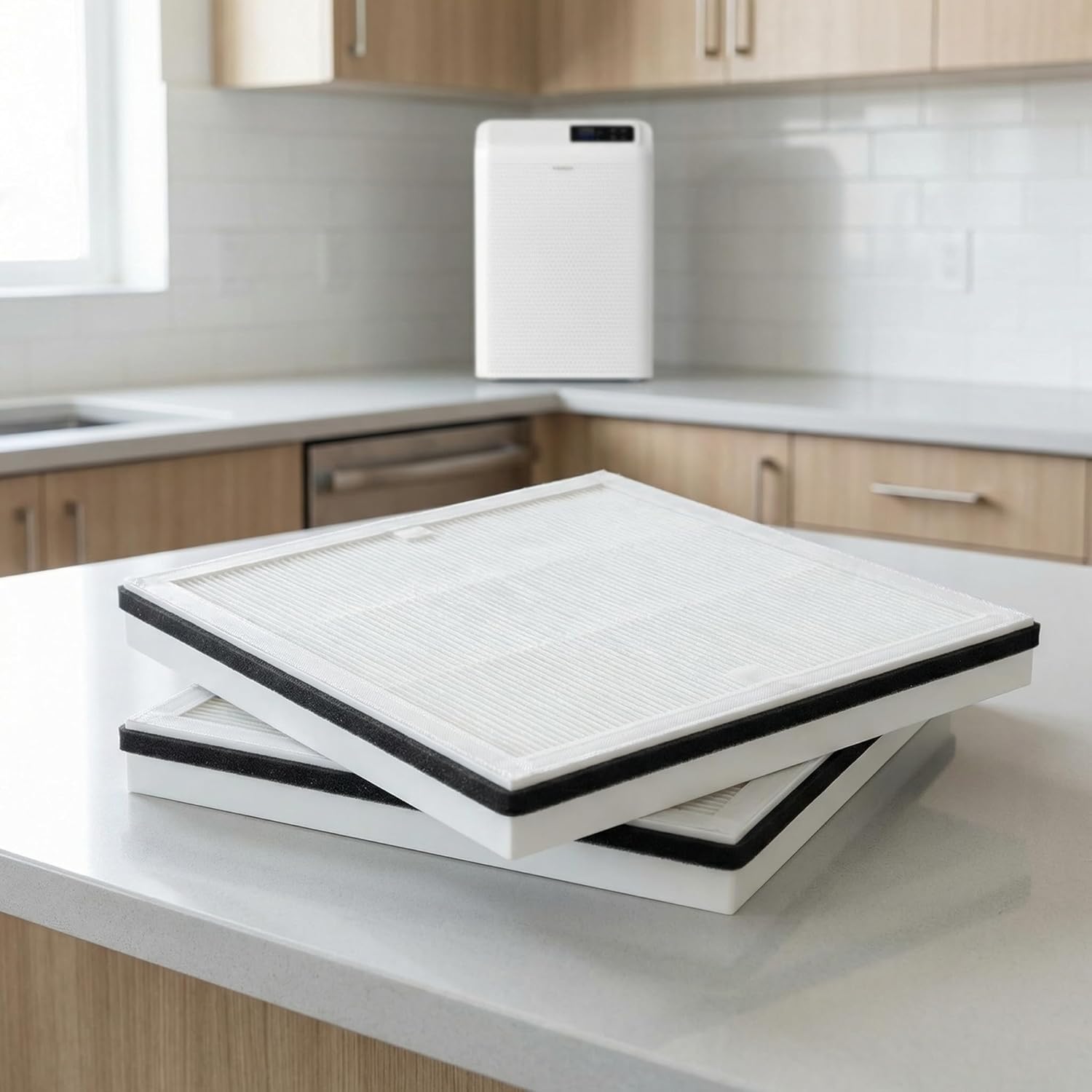 Replacement Filters Compatible with EOEBOT Air Purifier,HEPA Washable Filter.（2Pack）
