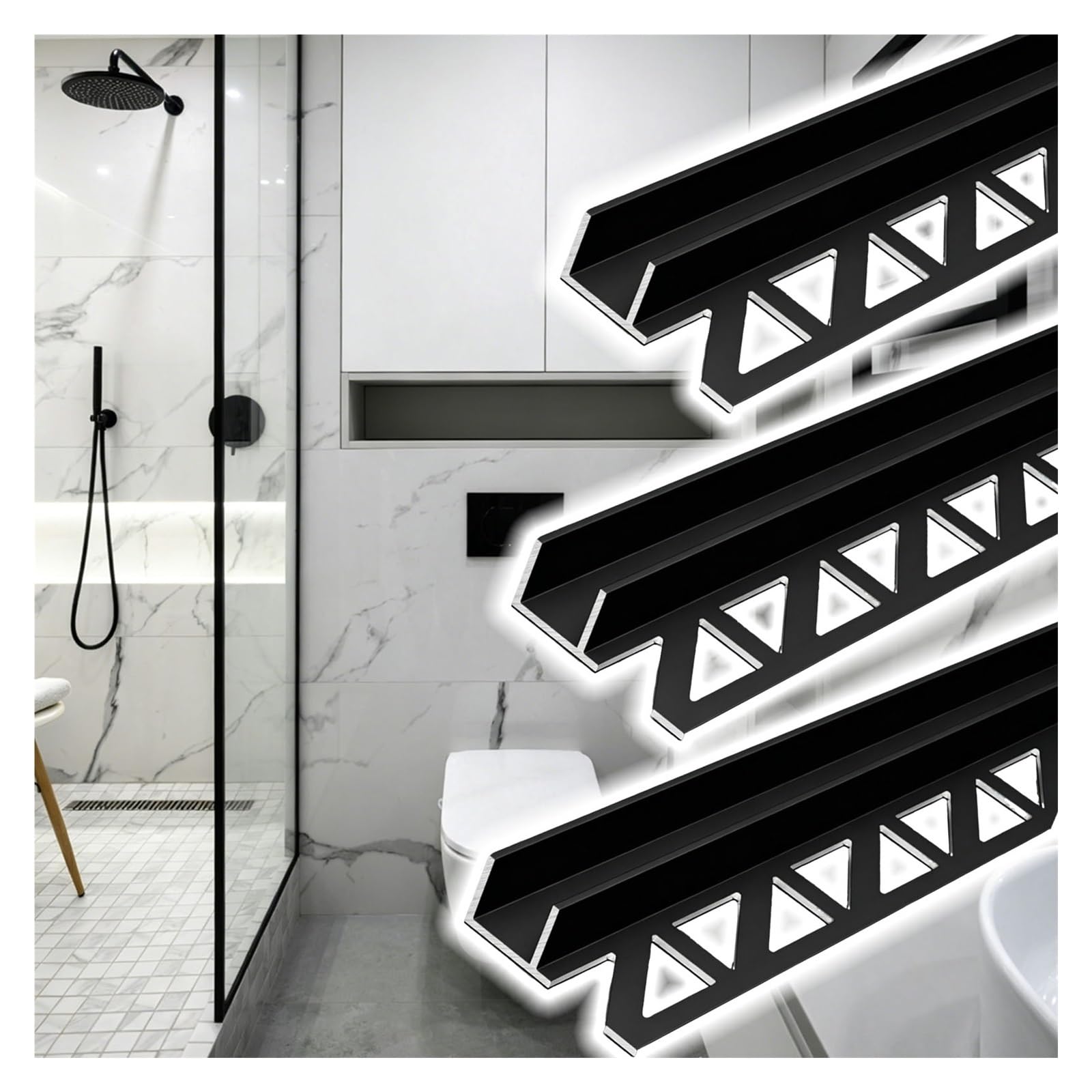Fixations de porte de douche F-SD pour créer une salle de bain moderne et épurée