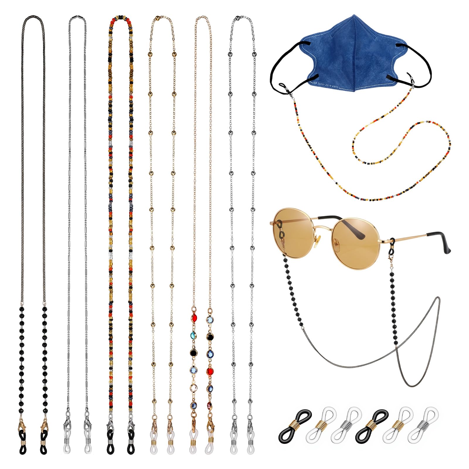 Brilketting - Brillenketting - Gevlochten Goud - Vossenstaart Schakel - Goudkleurig
