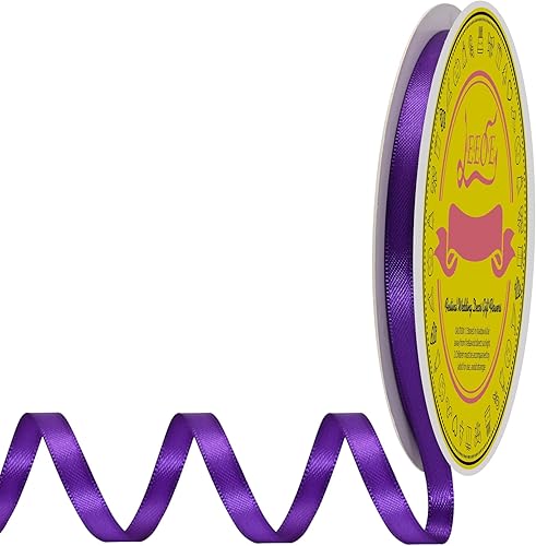 Miniatura 954 de Cinta de satén verde esmeralda de doble cara de 1-1/2 pulgadas x 50 yardas, cinta de poliéster verde esmeralda para envolver regalos, muy adecuada