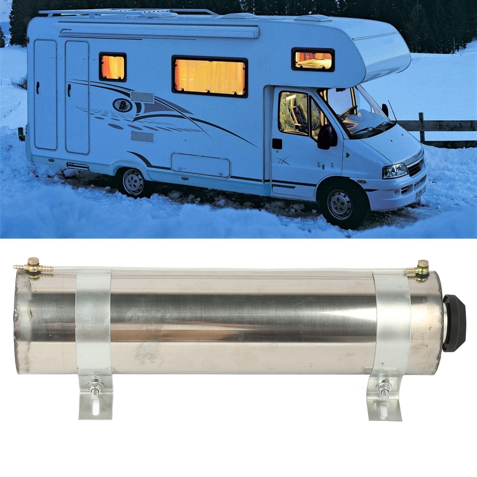 Kraftstofftank für Standheizung -Luftheizung, 8L Öltank aus Edelstahl, Dieseltank Bootstank Aussenbordertank Ersatztank, Ersatz für Eberspächer für Webasto Standheizung