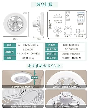 Amazon.co.jp : 【2025最新 星空効果】シーリングファンライト
