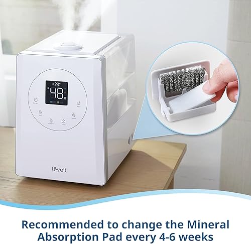 Vista 5 de Almohadillas aromáticas, 30 unidades, filtros de repuesto para humidificador compatibles con humidificadores LEVOIT LV600S, Classic300S, LV600HH