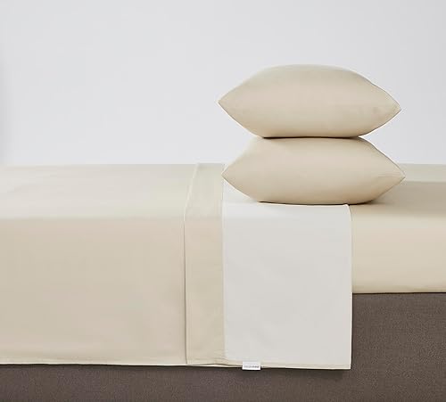 Miniatura 5 de Linen Closet Juego de sábanas de lujo de 4 piezas de 1200 hilos, tamaño Queen, color beige