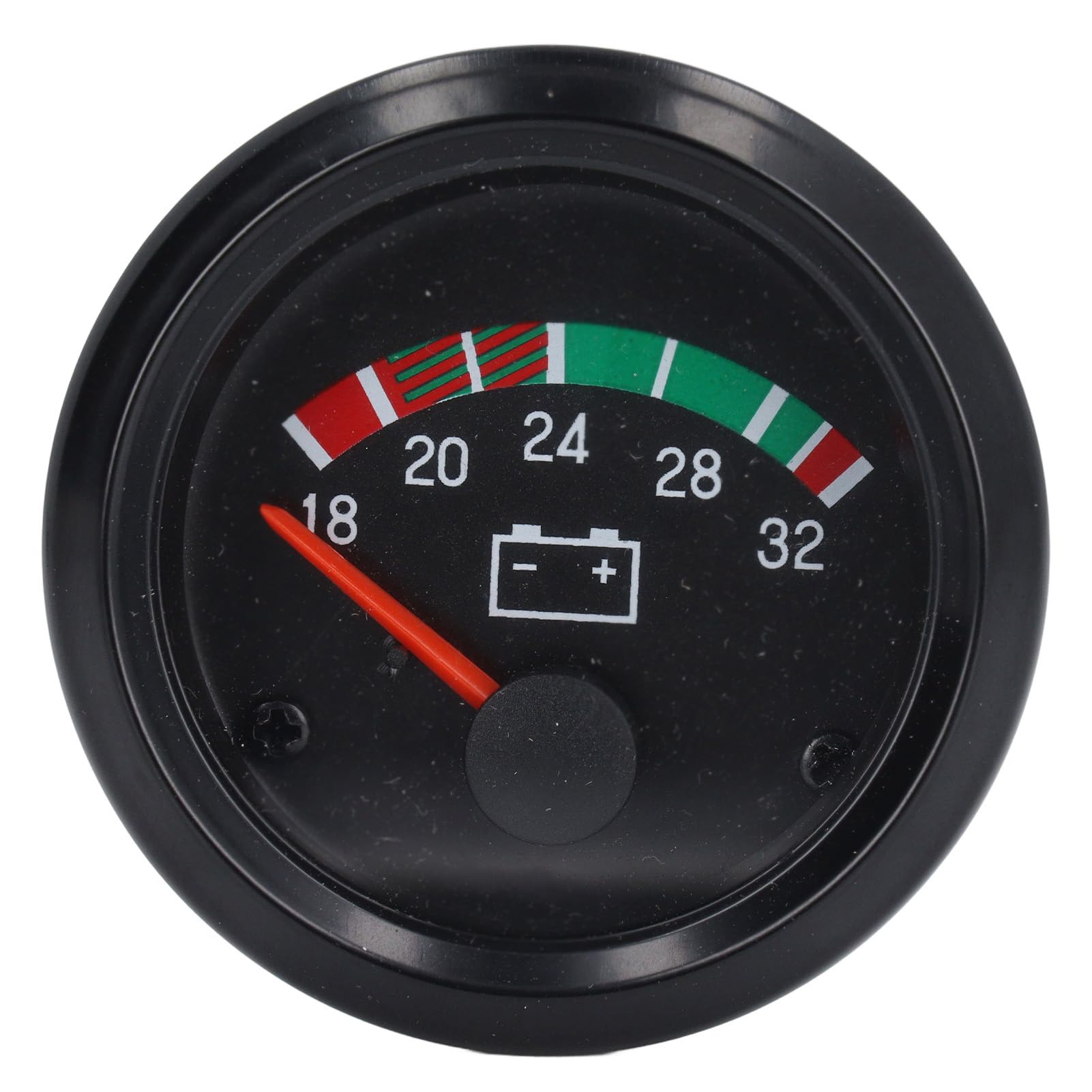 Misuratore di Tensione da 52 Mm, Voltmetro Digitale a LED 24 V (18-32 V) Impermeabile e Antipolvere, Misuratore di Volt Universale per Auto, Barche, Imbarcazioni, Automobili